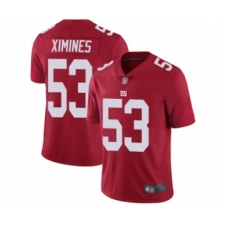 Men's New York Giants #53 Oshane Ximines Red Alternate Vapor Untouchable Limited Player Football Jersey