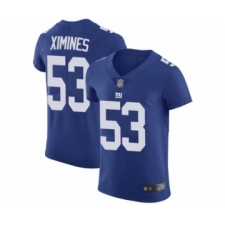 Men's New York Giants #53 Oshane Ximines Royal Blue Team Color Vapor Untouchable Elite Player Football Jersey
