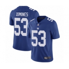 Men's New York Giants #53 Oshane Ximines Royal Blue Team Color Vapor Untouchable Limited Player Football Jersey