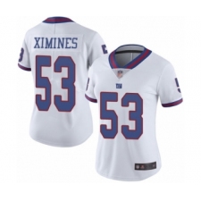 Women's New York Giants #53 Oshane Ximines Limited White Rush Vapor Untouchable Football Jersey