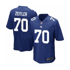 Men's New York Giants #70 Kevin Zeitler Game Royal Blue Team Color Football Jersey