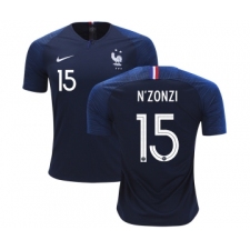 France #15 N'Zonzi Home Soccer Country Jersey