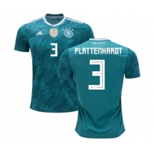 Germany #3 Plattenhardt Away Soccer Country Jersey