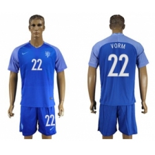 Holland #22 Vorm Away Soccer Country Jersey
