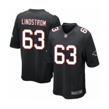 Men's Atlanta Falcons #63 Chris Lindstrom Game Black Alternate Football Jersey