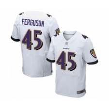 Men's Baltimore Ravens #45 Jaylon Ferguson Elite White Football Jersey