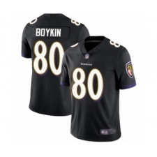 Men's Baltimore Ravens #80 Miles Boykin Black Alternate Vapor Untouchable Limited Player Football Jersey