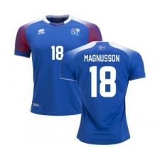 Iceland #18 MAGNUSSON Home Soccer Country Jersey