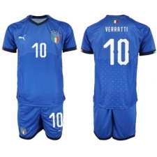 Italy #10 Verratti Home Soccer Country Jersey