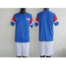 Malaysia Blank Blue 2011 2012 Away Soccer Country Jersey