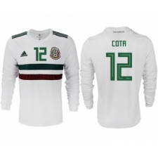 Mexico #12 Cota Away Long Sleeves Soccer Country Jersey