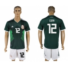 Mexico #12 Cota Green Home Soccer Country Jersey
