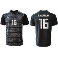Mexico #16 H.Herrera Black Soccer Country Jersey