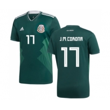 Mexico #17 J.M.Corona Green Home Soccer Country Jersey