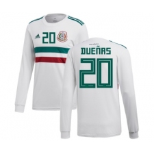 Mexico #20 Duenas Away Long Sleeves Soccer Country Jersey