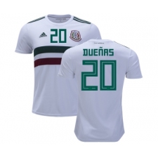 Mexico #20 Duenas Away Soccer Country Jersey
