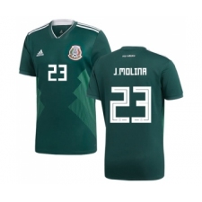 Mexico #23 J.Molina Green Home Soccer Country Jersey