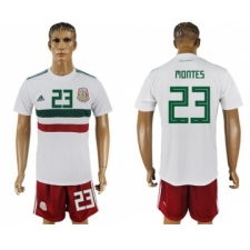Mexico #23 Montes Away Soccer Country Jersey