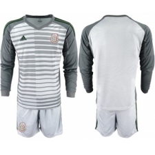 Mexico Blank Grey Long Sleeves Goalkeeper Soccer Country Jersey