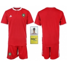 Morocco Blank Home Soccer Country Jersey
