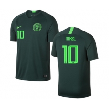 Nigeria #10 MIKEL Away Soccer Country Jersey