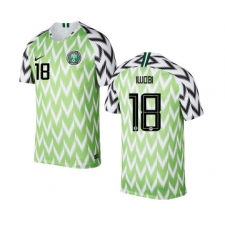 Nigeria #18 IWOBI Home Soccer Country Jersey