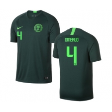 Nigeria #4 OMERUO Away Soccer Country Jersey