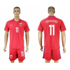 Norway #11 Odegaard Home Soccer Country Jersey