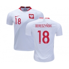 Poland #18 Bereszynski Home Soccer Country Jersey