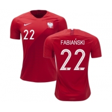 Poland #22 Fabianski Away Soccer Country Jersey