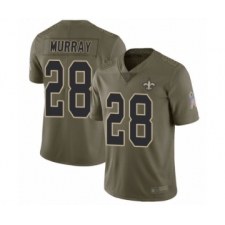 Men's New Orleans Saints #28 Latavius Murray Limited Olive 2017 Salute to Service Football Jersey