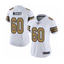 Women's New Orleans Saints #60 Erik McCoy Limited White Rush Vapor Untouchable Football Jersey