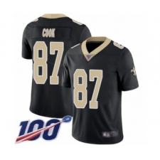 Men's New Orleans Saints #87 Jared Cook Black Team Color Vapor Untouchable Limited Player 100th Season Football Jersey