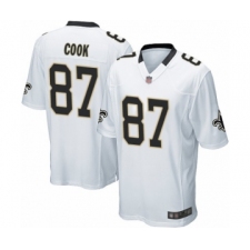Men's New Orleans Saints #87 Jared Cook Game White Football Jersey
