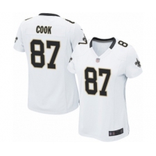 Women's New Orleans Saints #87 Jared Cook Game White Football Jersey