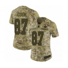 Women's New Orleans Saints #87 Jared Cook Limited Camo 2018 Salute to Service Football Jersey