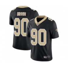 Men's New Orleans Saints #90 Malcom Brown Black Team Color Vapor Untouchable Limited Player Football Jersey