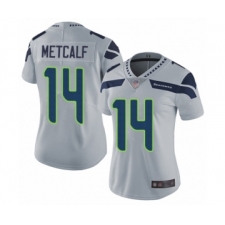 Women's Seattle Seahawks #14 D.K. Metcalf Grey Alternate Vapor Untouchable Limited Player Football Jersey