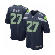 Men's Seattle Seahawks #27 Marquise Blair Game Navy Blue Team Color Football Jersey