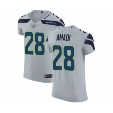 Men's Seattle Seahawks #28 Ugo Amadi Grey Alternate Vapor Untouchable Elite Player Football Jersey