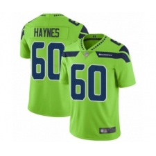 Men's Seattle Seahawks #60 Phil Haynes Limited Green Rush Vapor Untouchable Football Jersey