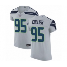 Men's Seattle Seahawks #95 L.J. Collier Grey Alternate Vapor Untouchable Elite Player Football Jersey