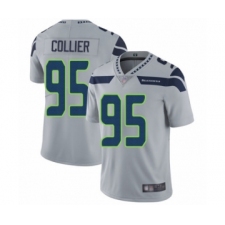 Men's Seattle Seahawks #95 L.J. Collier Grey Alternate Vapor Untouchable Limited Player Football Jersey