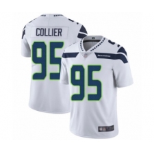 Men's Seattle Seahawks #95 L.J. Collier White Vapor Untouchable Limited Player Football Jersey