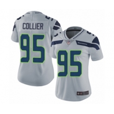 Women's Seattle Seahawks #95 L.J. Collier Grey Alternate Vapor Untouchable Limited Player Football Jersey