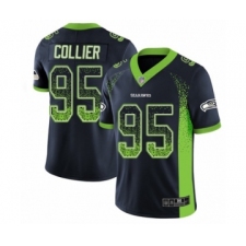 Youth Seattle Seahawks #95 L.J. Collier Limited Navy Blue Rush Drift Fashion Football Jersey