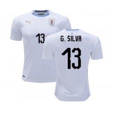 Uruguay #13 G.Silva Away Soccer Country Jersey