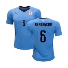 Uruguay #6 Bentancur Home Soccer Country Jersey