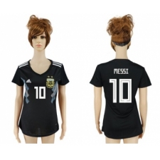 Women's Argentina #10 Messi Away Soccer Country Jersey