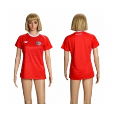 Women's Costa Rica Blank Home Soccer Country Jersey